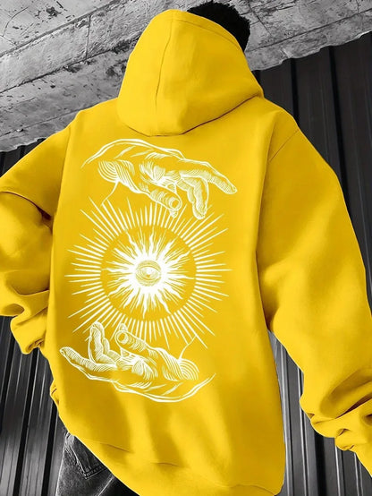 Handprint Hoodie for Men | Hip-Hop Streetwear Urban Style