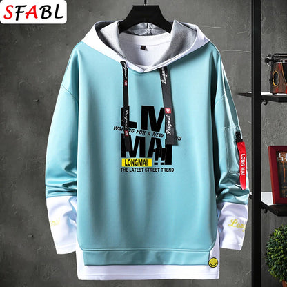 New Fashion Men's Hoodies Hip Hop Hooded Male Sweatshirts Men's Top Streetwear Casual Outdoor Breathable Pullovers Fashionable