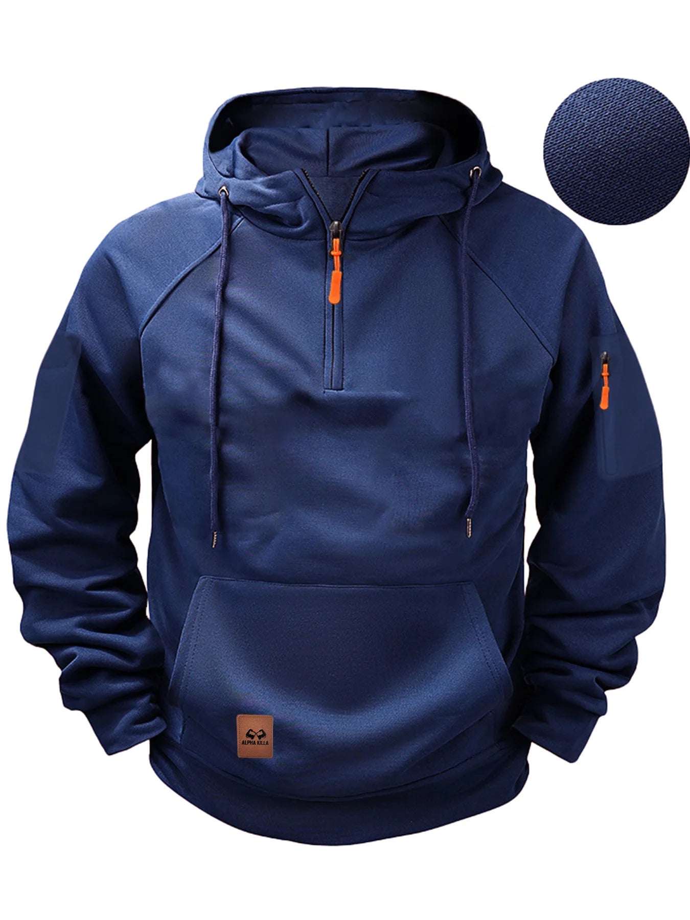 2025 New Men's Keep Warm Hoodie Streetwear Jacket Long Sleeve Sweatshirts Zipper Hooded Pullover Male Running Hooded Sweatshirt