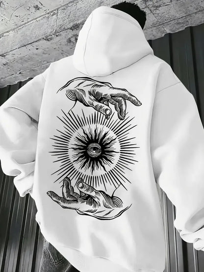 Handprint Hoodie for Men | Hip-Hop Streetwear Urban Style