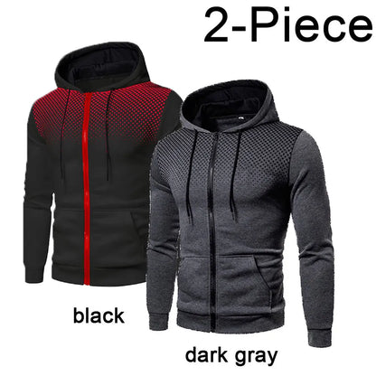 Men's Hoodie Zipper Pocket Polka Pot Print Hoodie Sweatshirt Sport Outdoor Casual Everyday Hoodie Slim Fit Sweatshirt