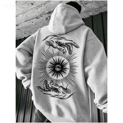 Handprint Hoodie for Men | Hip-Hop Streetwear Urban Style