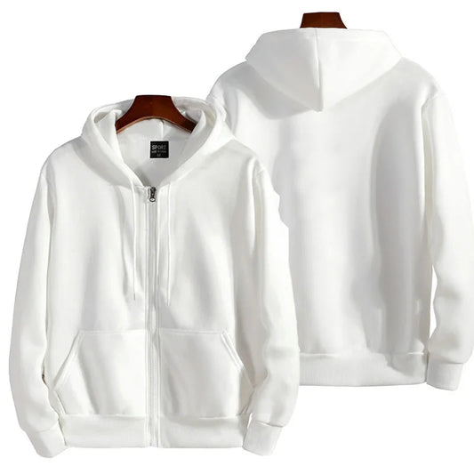 2025 New Fashion Zipper Hoodies Women/Men Fashion Long Sleeve Hooded Sweatshirt Casual Autumn Winter Sportwear Solid Clothes