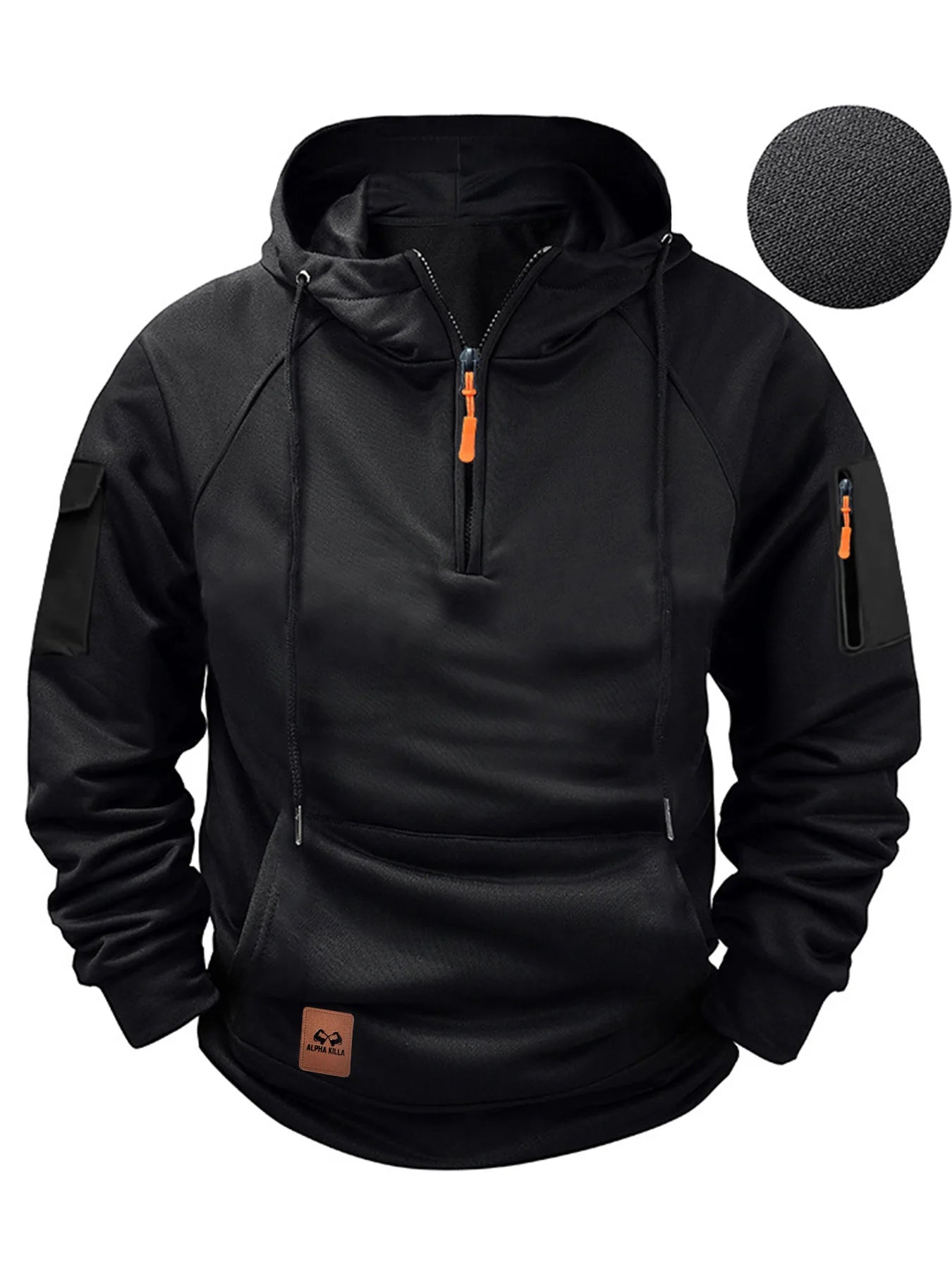 2025 New Men's Keep Warm Hoodie Streetwear Jacket Long Sleeve Sweatshirts Zipper Hooded Pullover Male Running Hooded Sweatshirt