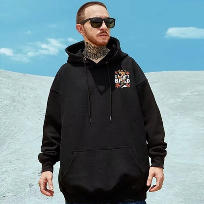 M-8XL Men Oversized Pullover Hoodie Fashion Loose American Street Fashion Men’s Teddy Bear Print Long Sleeve Couple Clothes