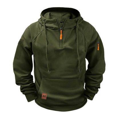 2025 New Men's Keep Warm Hoodie Streetwear Jacket Long Sleeve Sweatshirts Zipper Hooded Pullover Male Running Hooded Sweatshirt
