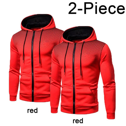 Men's Hoodie Zipper Pocket Polka Pot Print Hoodie Sweatshirt Sport Outdoor Casual Everyday Hoodie Slim Fit Sweatshirt