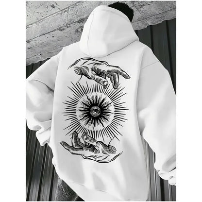 Handprint Hoodie for Men | Hip-Hop Streetwear Urban Style