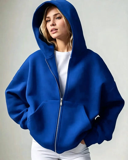 Women's Full Zip Hoodie – Soft Casual Hooded Jacket with Pockets