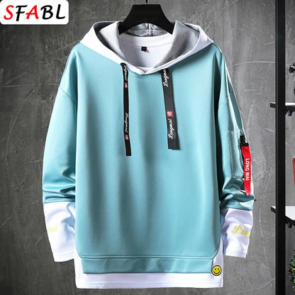 New Fashion Men's Hoodies Hip Hop Hooded Male Sweatshirts Men's Top Streetwear Casual Outdoor Breathable Pullovers Fashionable