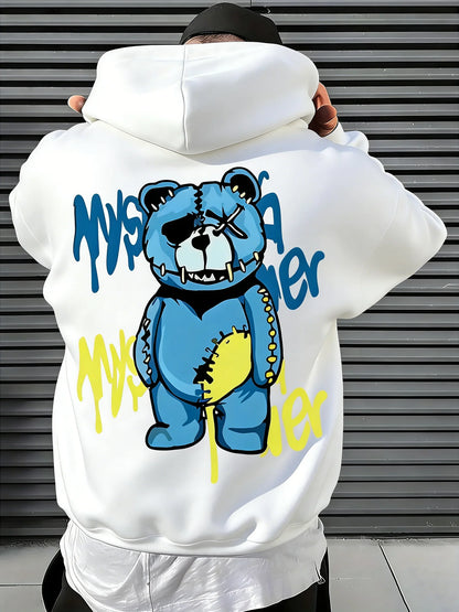 The latest hit item: a cozy and soft pullover with a plush bear-themed print for the autumn and winter seasons.