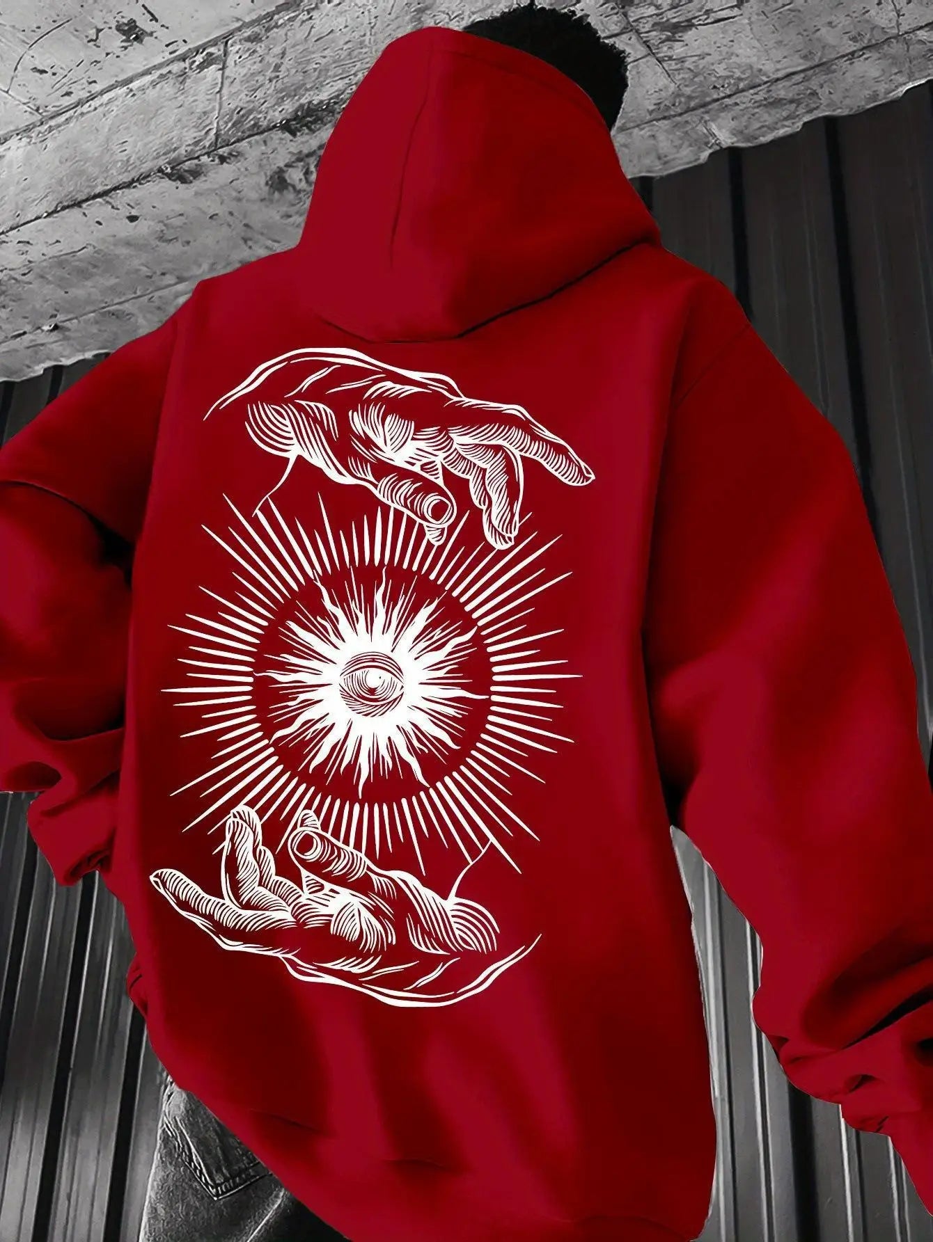 Handprint Hoodie for Men | Hip-Hop Streetwear Urban Style