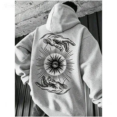 Handprint Hoodie for Men | Hip-Hop Streetwear Urban Style