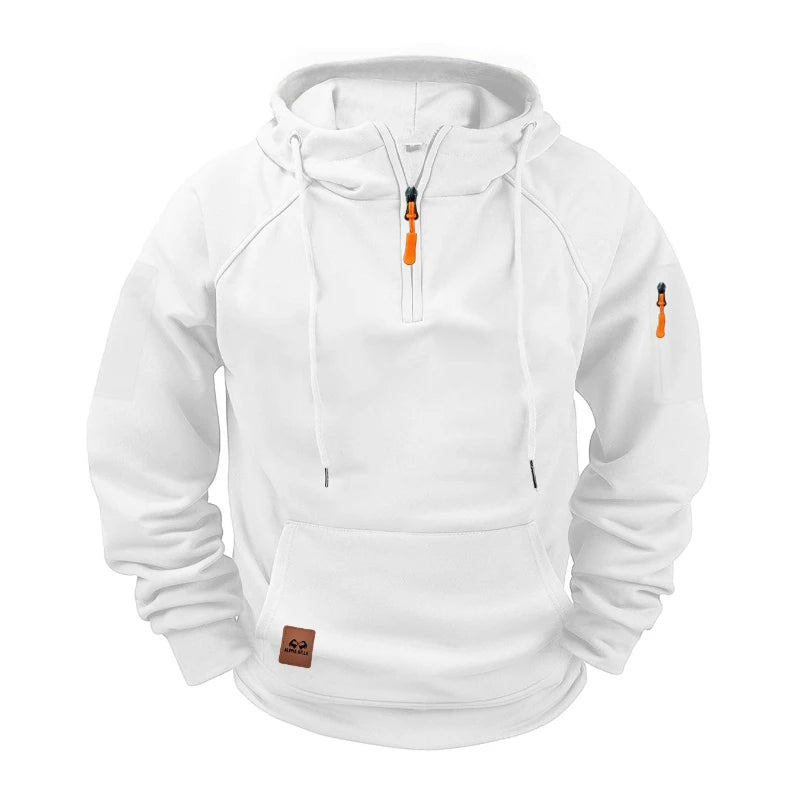 2025 New Men's Keep Warm Hoodie Streetwear Jacket Long Sleeve Sweatshirts Zipper Hooded Pullover Male Running Hooded Sweatshirt
