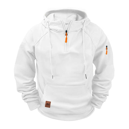 2025 New Men's Keep Warm Hoodie Streetwear Jacket Long Sleeve Sweatshirts Zipper Hooded Pullover Male Running Hooded Sweatshirt