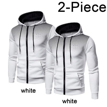Men's Hoodie Zipper Pocket Polka Pot Print Hoodie Sweatshirt Sport Outdoor Casual Everyday Hoodie Slim Fit Sweatshirt