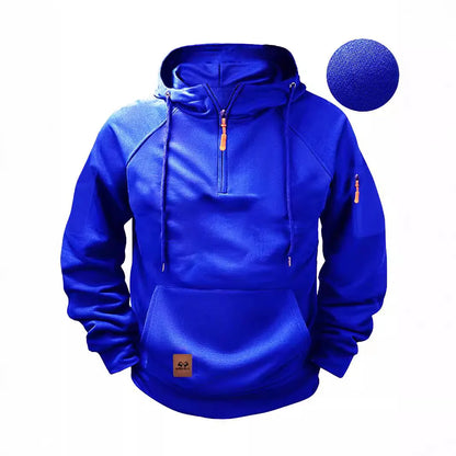 2025 New Men's Keep Warm Hoodie Streetwear Jacket Long Sleeve Sweatshirts Zipper Hooded Pullover Male Running Hooded Sweatshirt