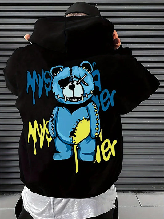 The latest hit item: a cozy and soft pullover with a plush bear-themed print for the autumn and winter seasons.
