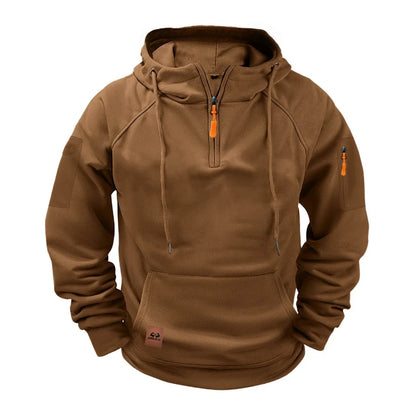 2025 New Men's Keep Warm Hoodie Streetwear Jacket Long Sleeve Sweatshirts Zipper Hooded Pullover Male Running Hooded Sweatshirt