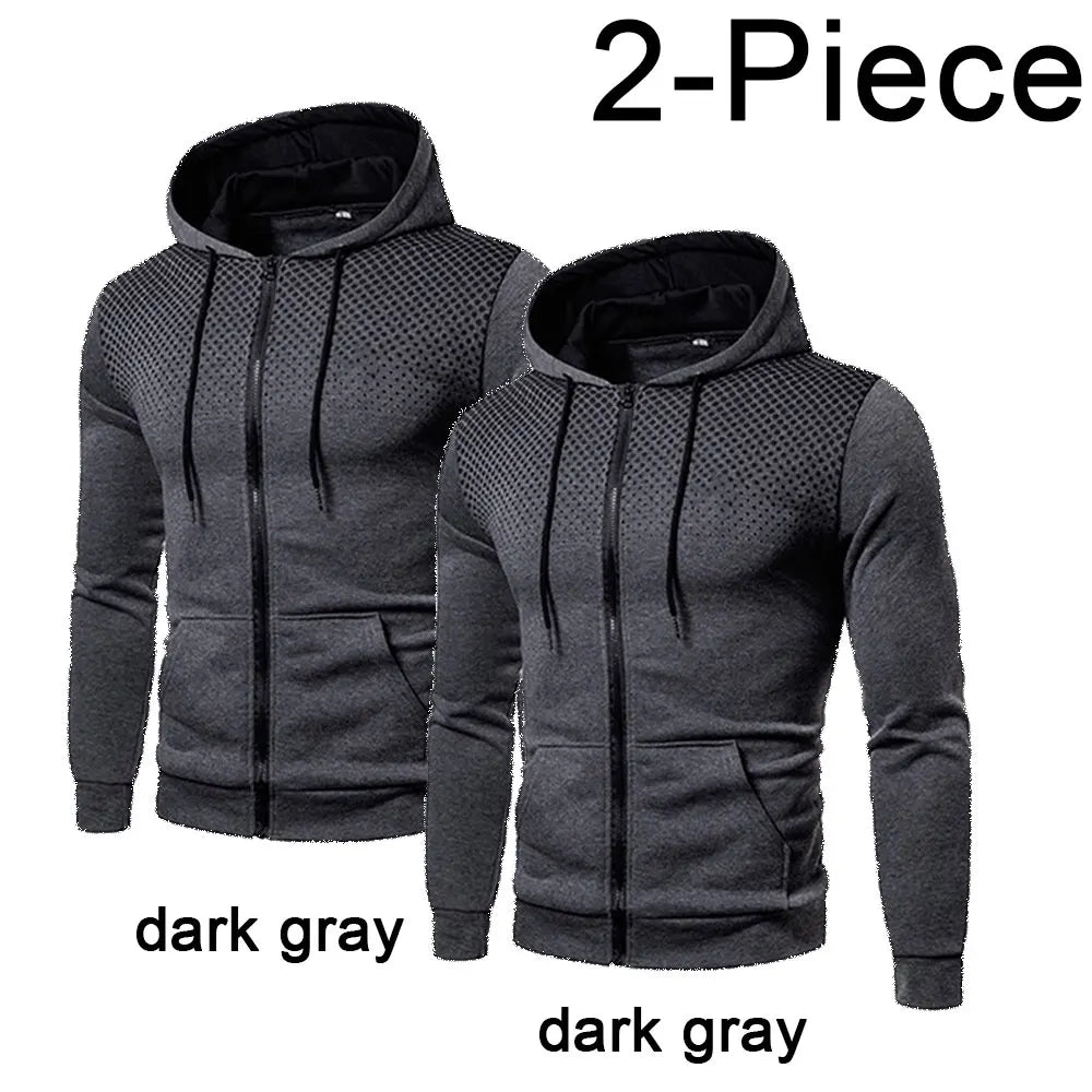 Men's Hoodie Zipper Pocket Polka Pot Print Hoodie Sweatshirt Sport Outdoor Casual Everyday Hoodie Slim Fit Sweatshirt