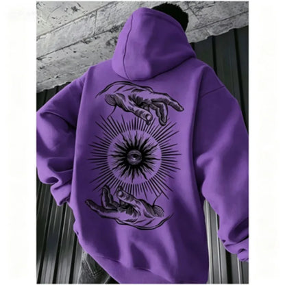 Handprint Hoodie for Men | Hip-Hop Streetwear Urban Style
