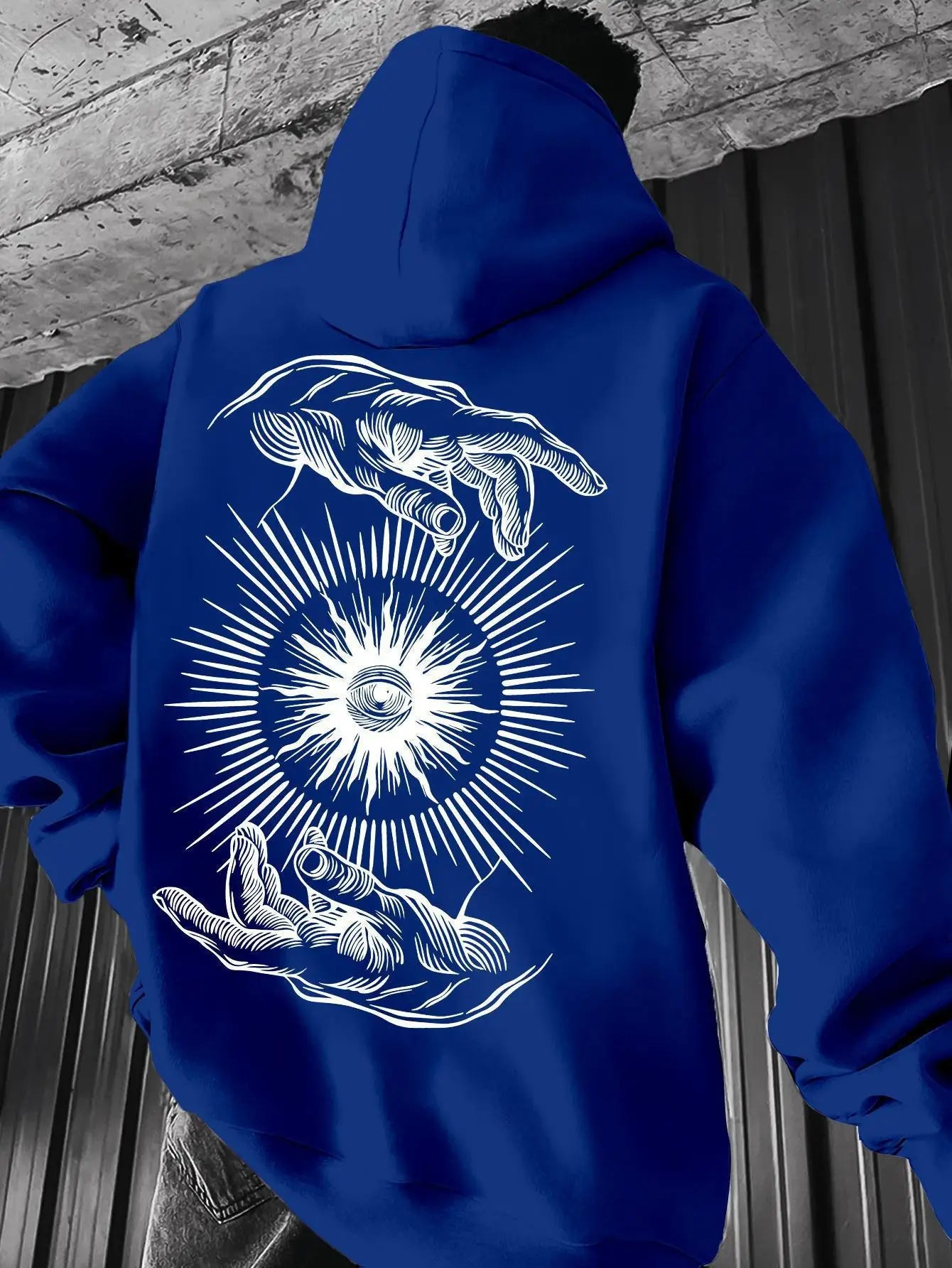 Handprint Hoodie for Men | Hip-Hop Streetwear Urban Style