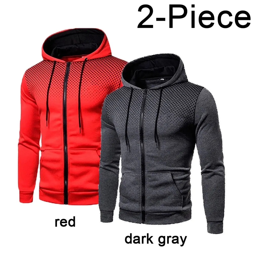 Men's Hoodie Zipper Pocket Polka Pot Print Hoodie Sweatshirt Sport Outdoor Casual Everyday Hoodie Slim Fit Sweatshirt