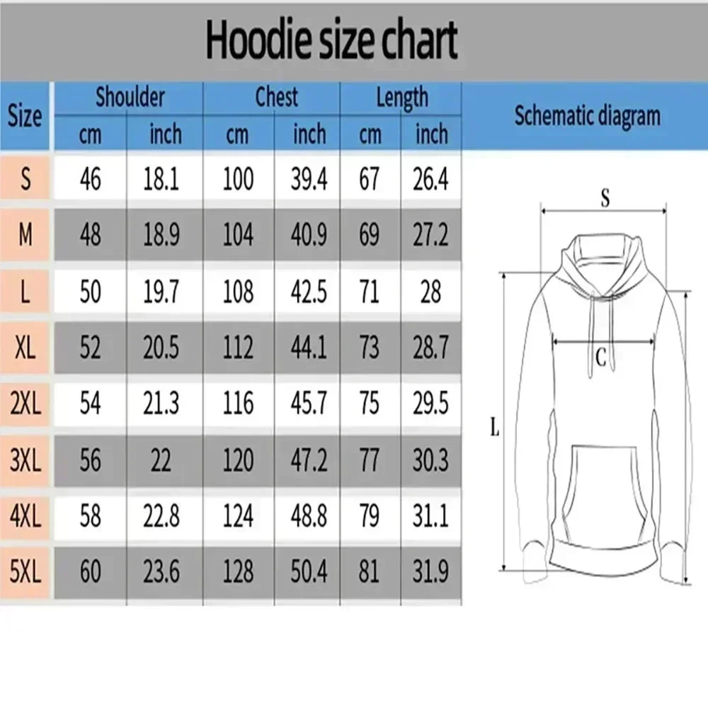 New 3D Men's Autumn/Winter Hoodie Sweatshirt Y2 Personalized Printed Fashion Trend Hip Hop Street